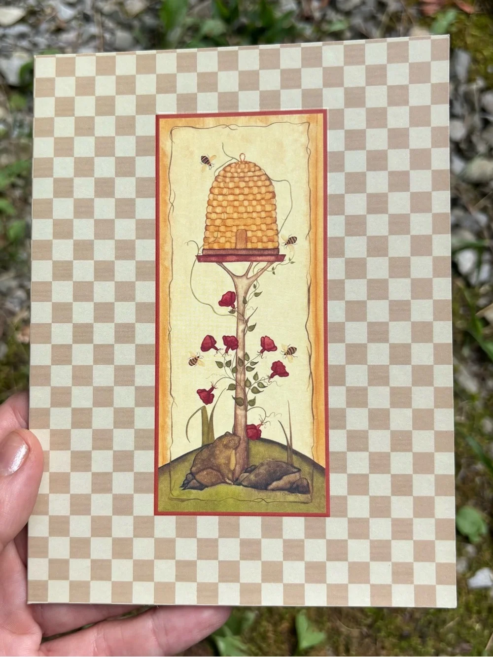 Variety Vintage Pepper Pot Country Garden Checked Greeting Cards (7ct)